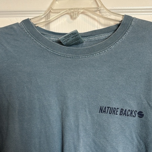 Comfort Colors Nature Backs men’s blue long sleeve t-shirt size large - Picture 2 of 10